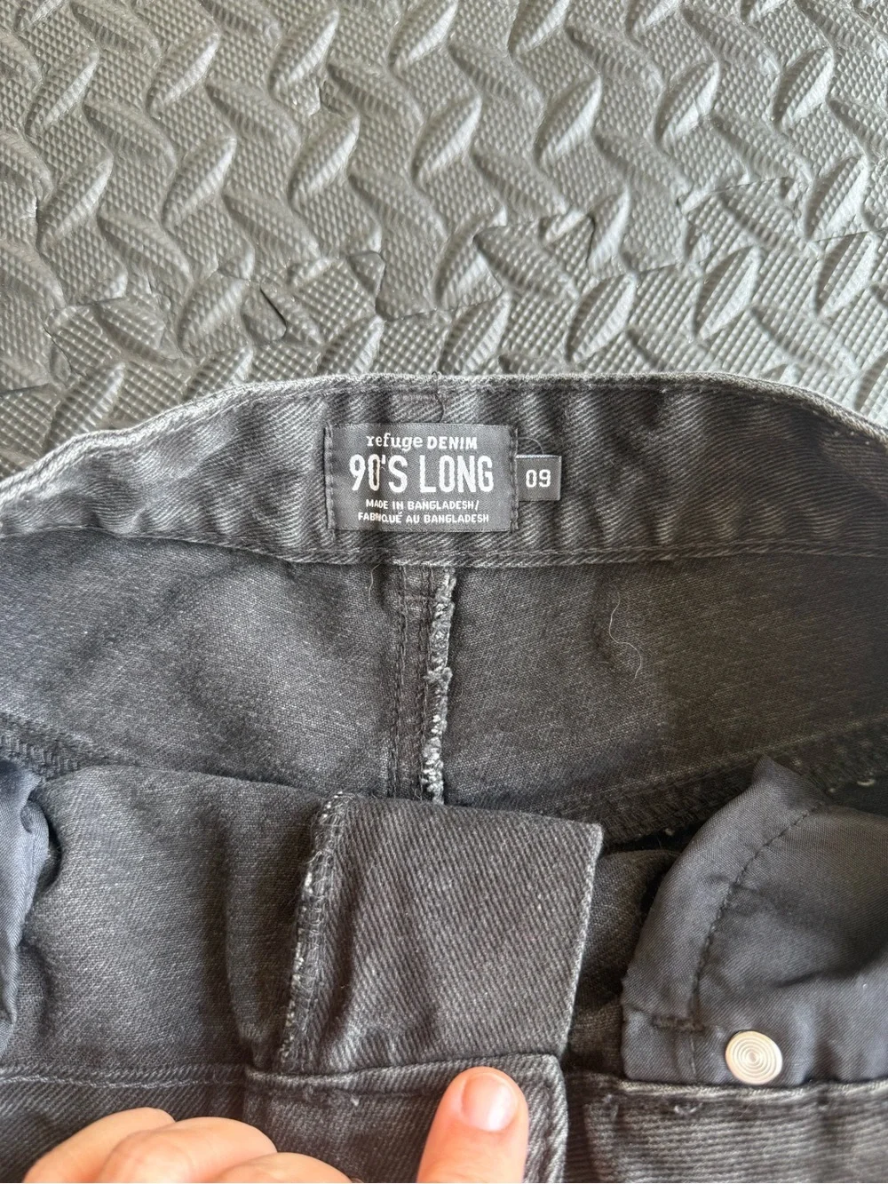 90’s Long High-Rise Black Distressed Women’s Jean Shorts